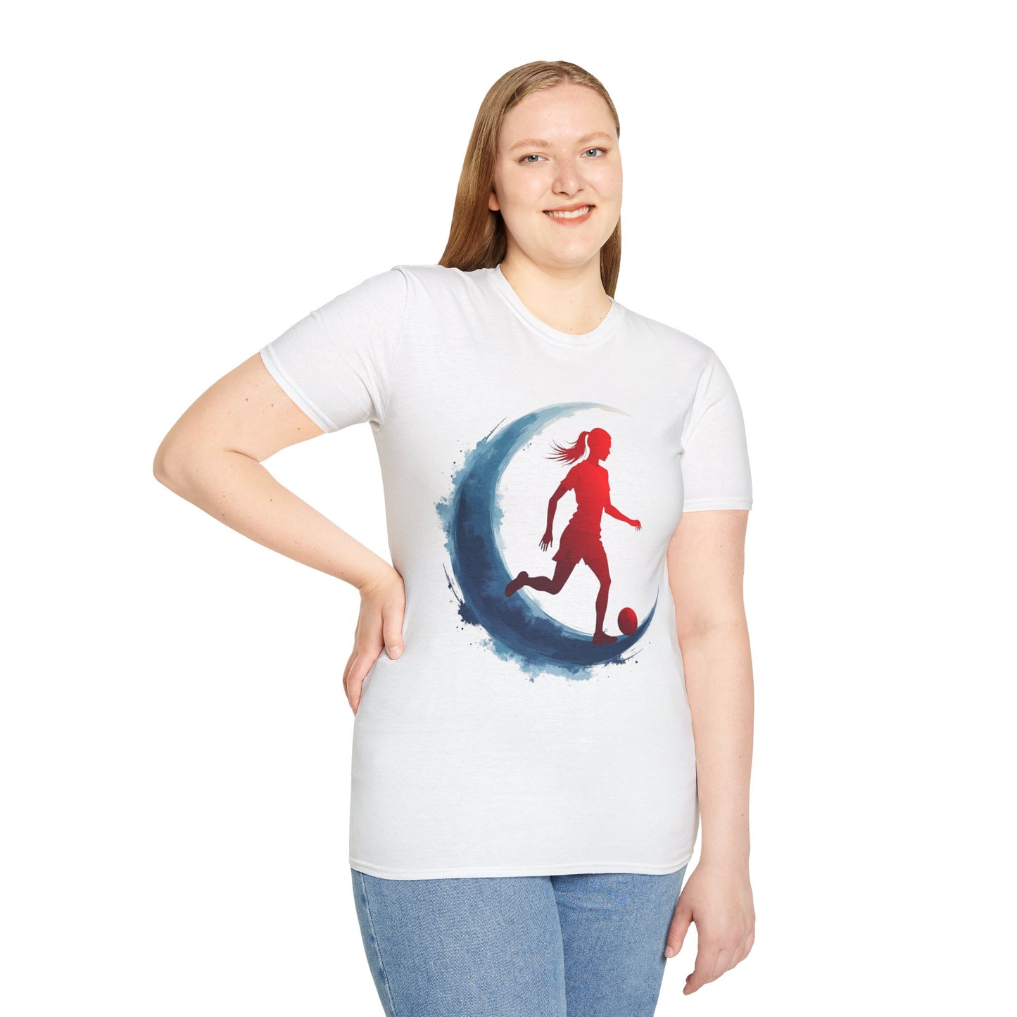 Soccer Moon Unisex Softstyle T-Shirt