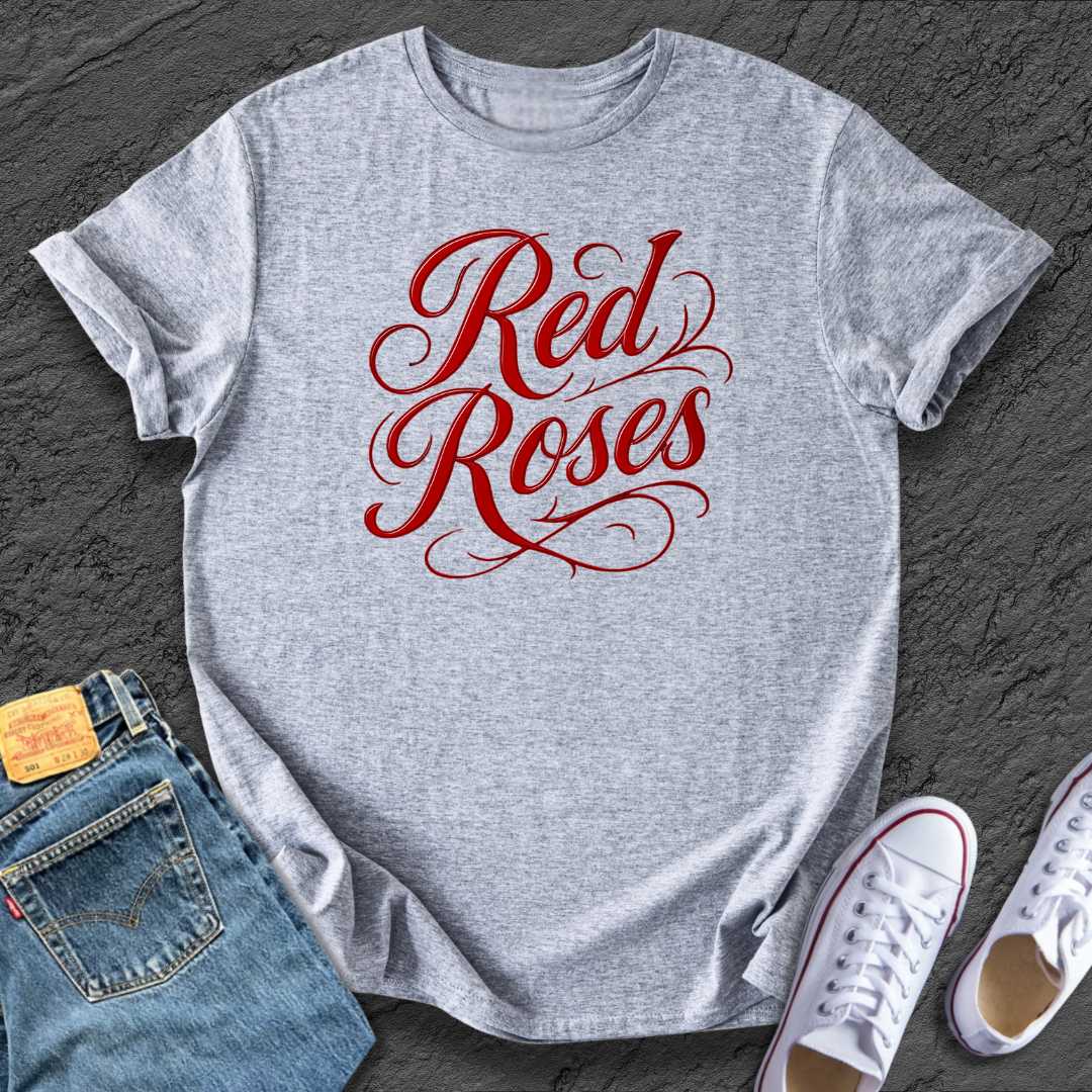 Red Roses Tee Floral Tee