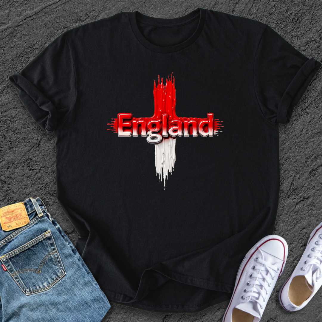 England Melted Flag Tee