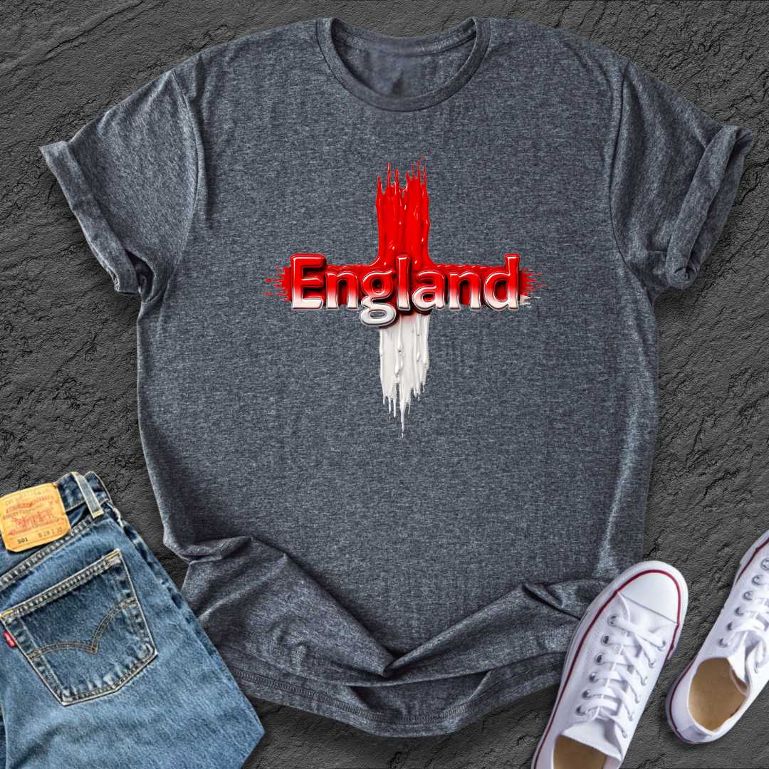 England Melted Flag Tee