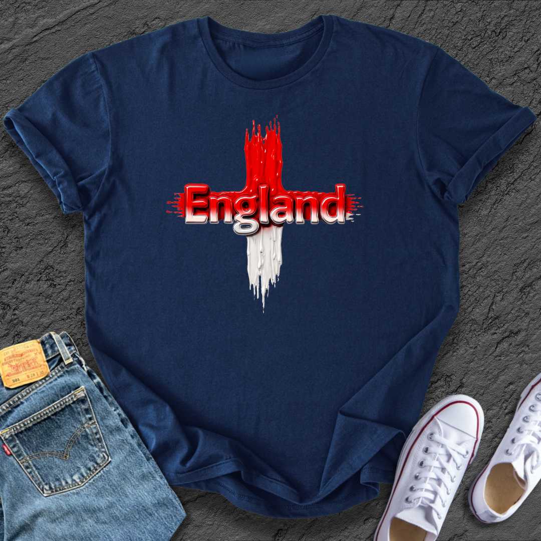 England Melted Flag Tee