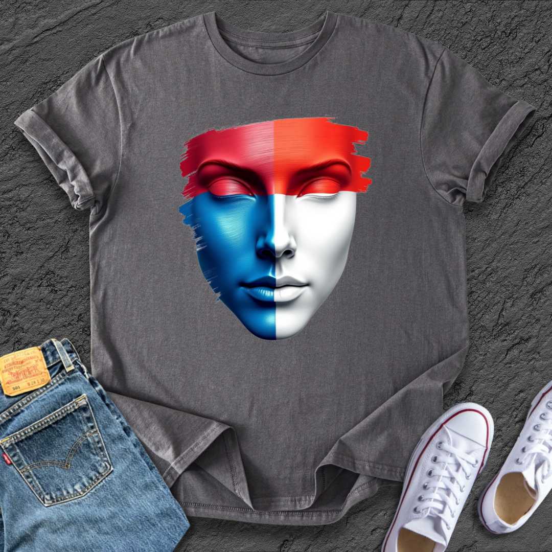 Red White & Blue Face Tee