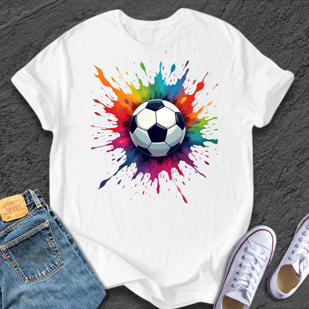 Colorful Football Splash Tee
