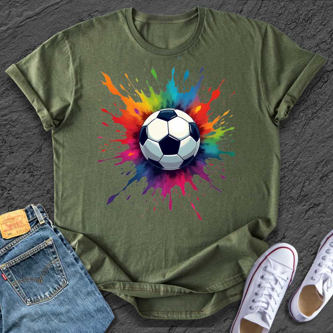 Colorful Football Splash Tee