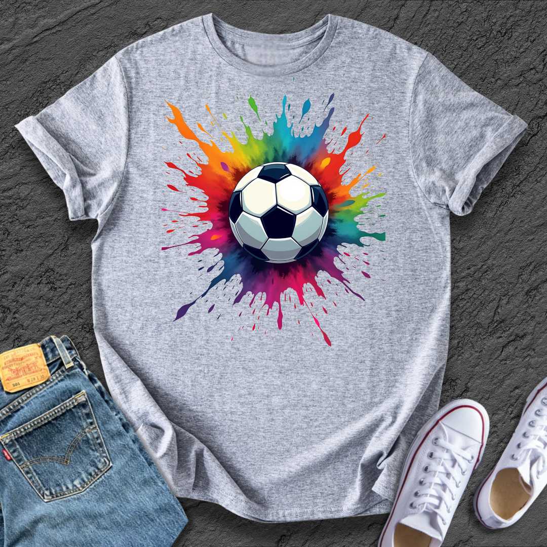 Colorful Football Splash Tee