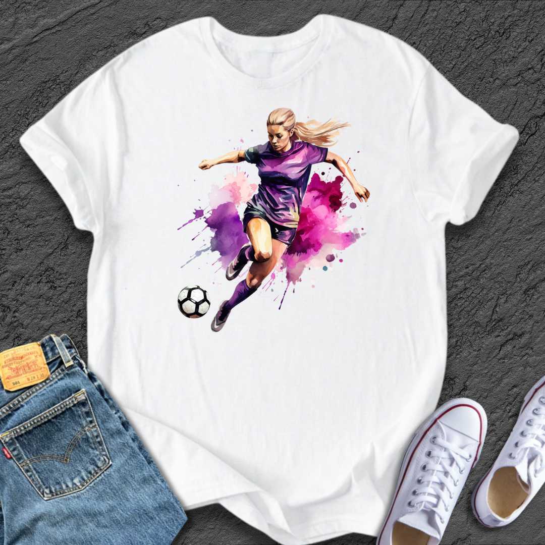 Purple Watercolour Footy Tee