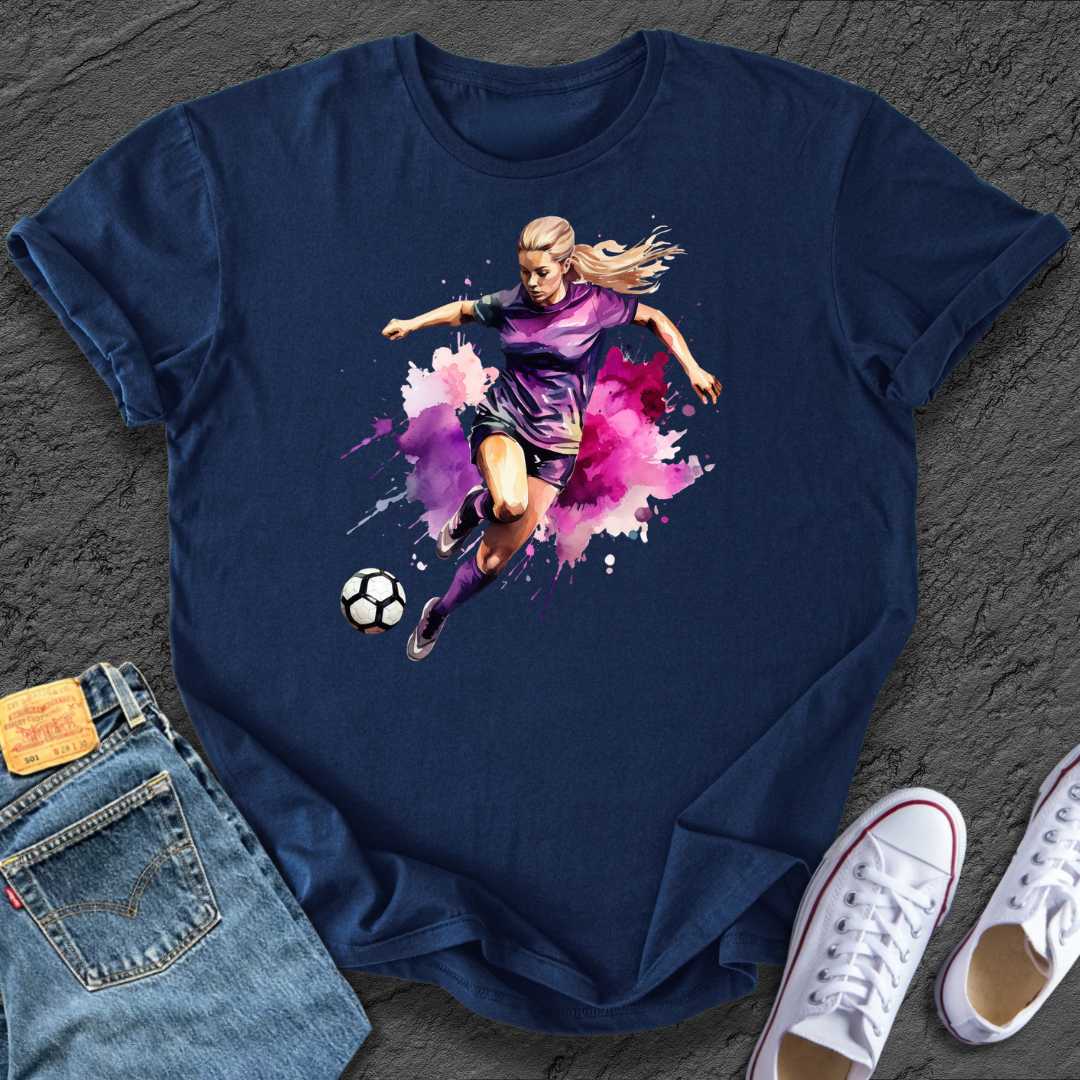 Purple Watercolour Footy Tee