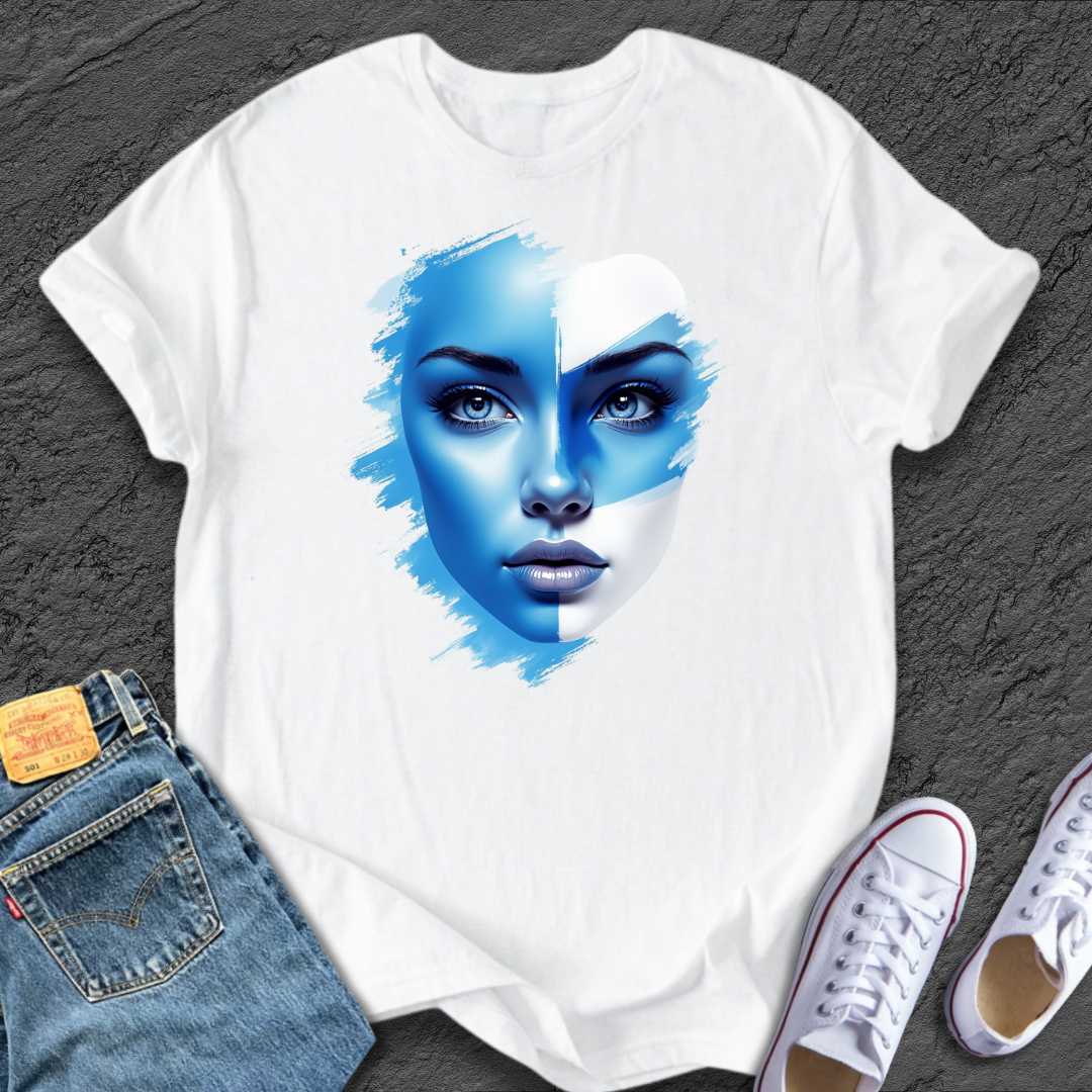 Blue & White Lady Tee