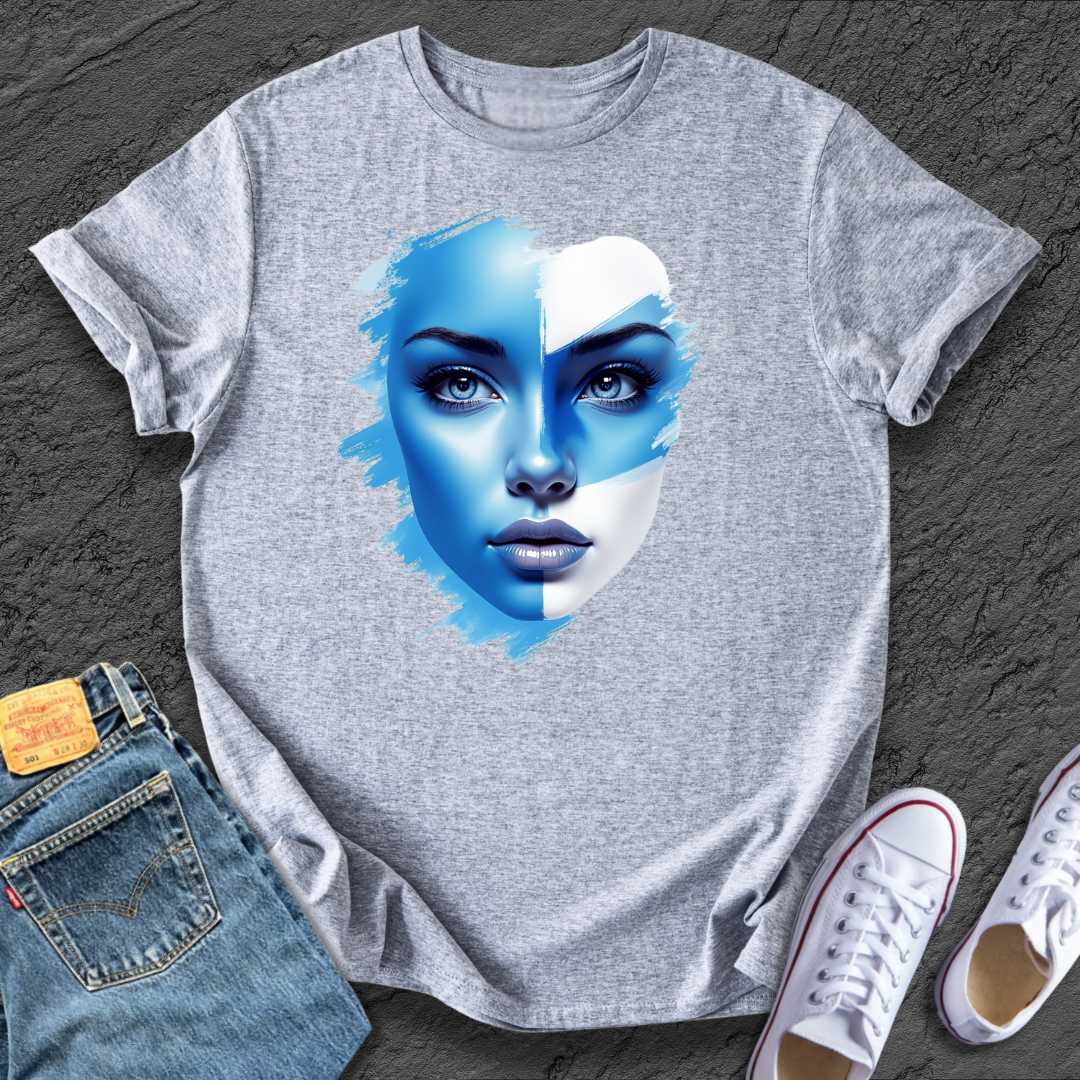 Blue & White Lady Tee
