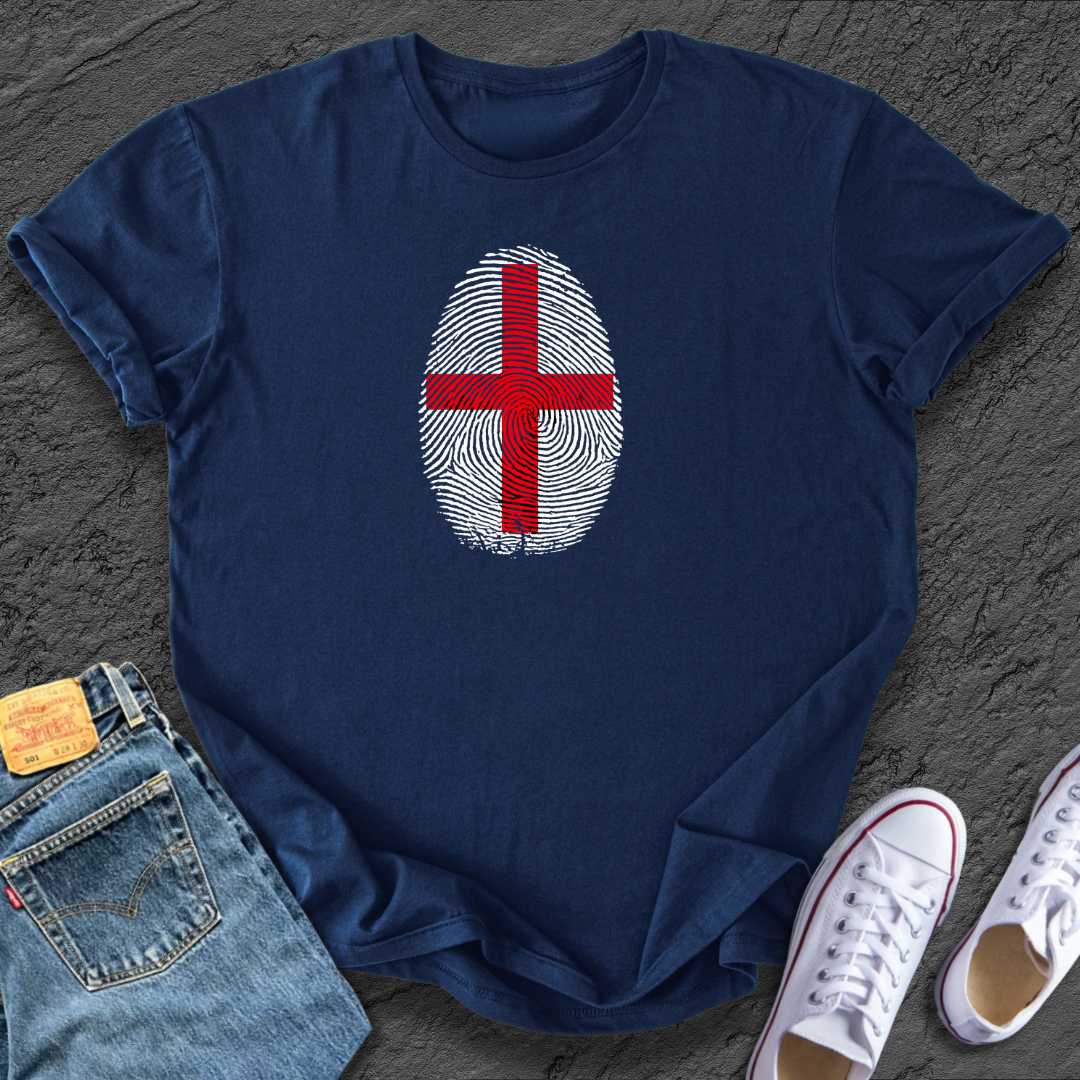 England Flag Fingerprint Tee