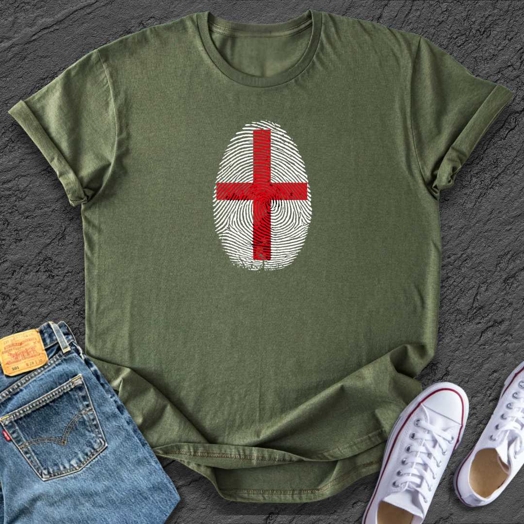 England Flag Fingerprint Tee