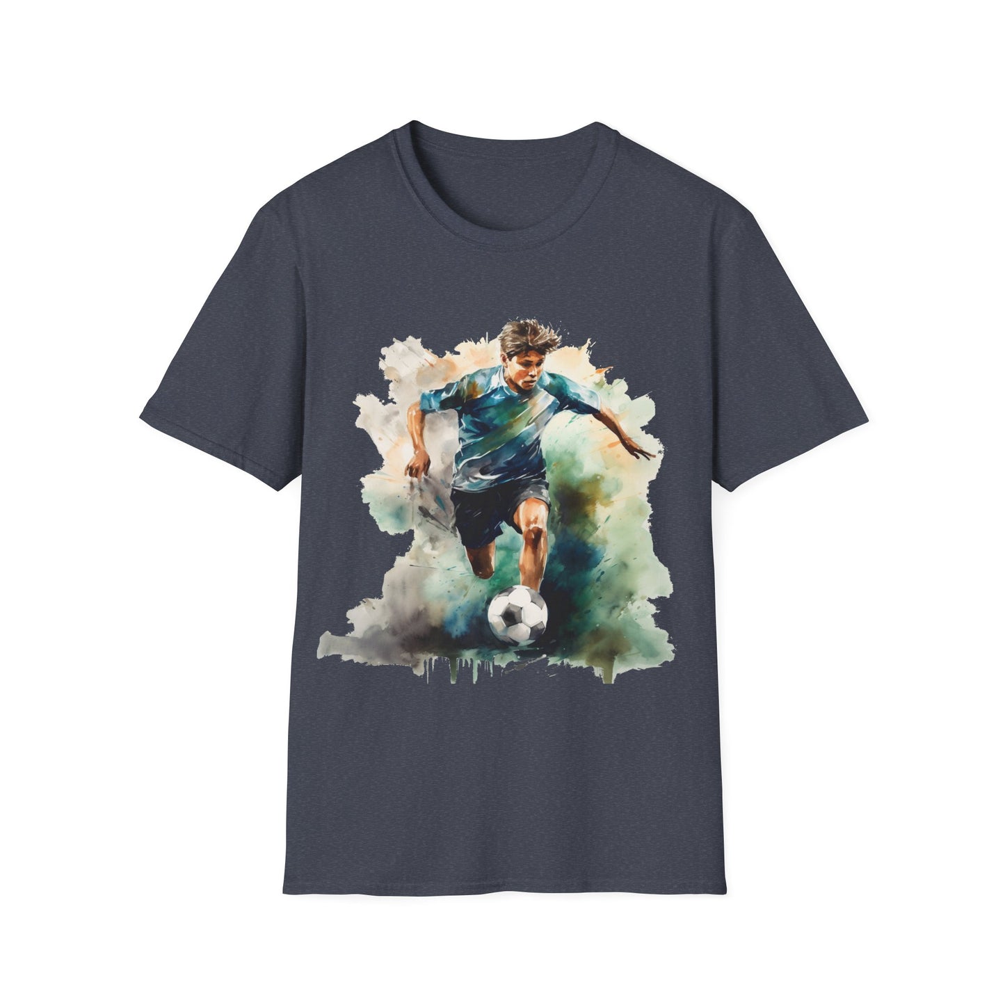 Dynamic Soccer Player Unisex Softstyle T-Shirt