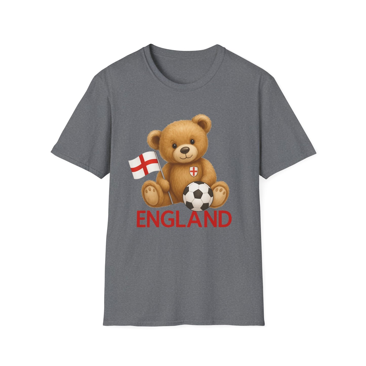 England Teddy Bear Soccer Fan T-Shirt