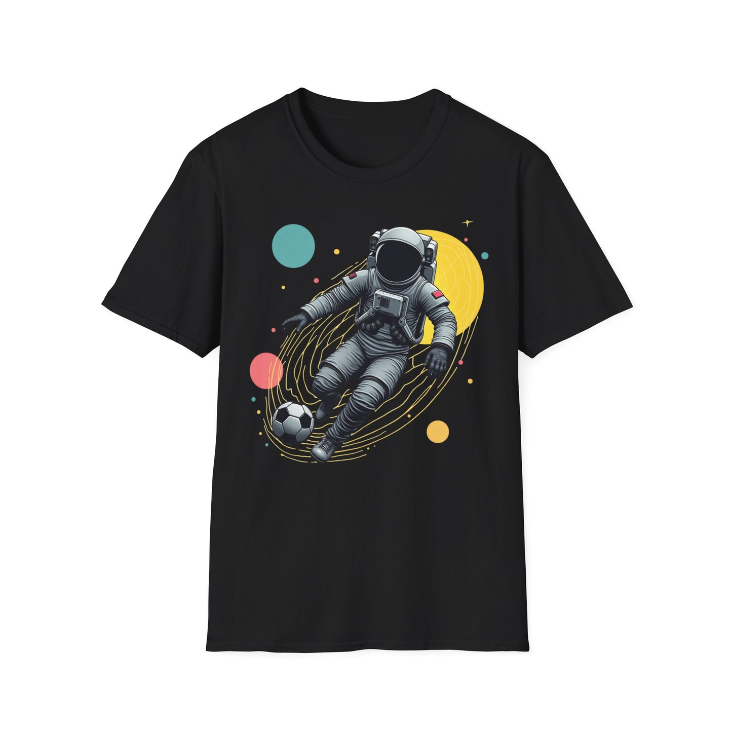 Astronaut Football Soccer Unisex Softstyle T-Shirt