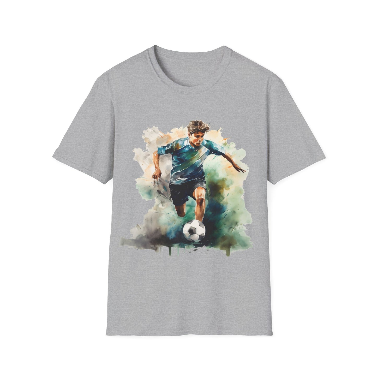 Dynamic Soccer Player Unisex Softstyle T-Shirt