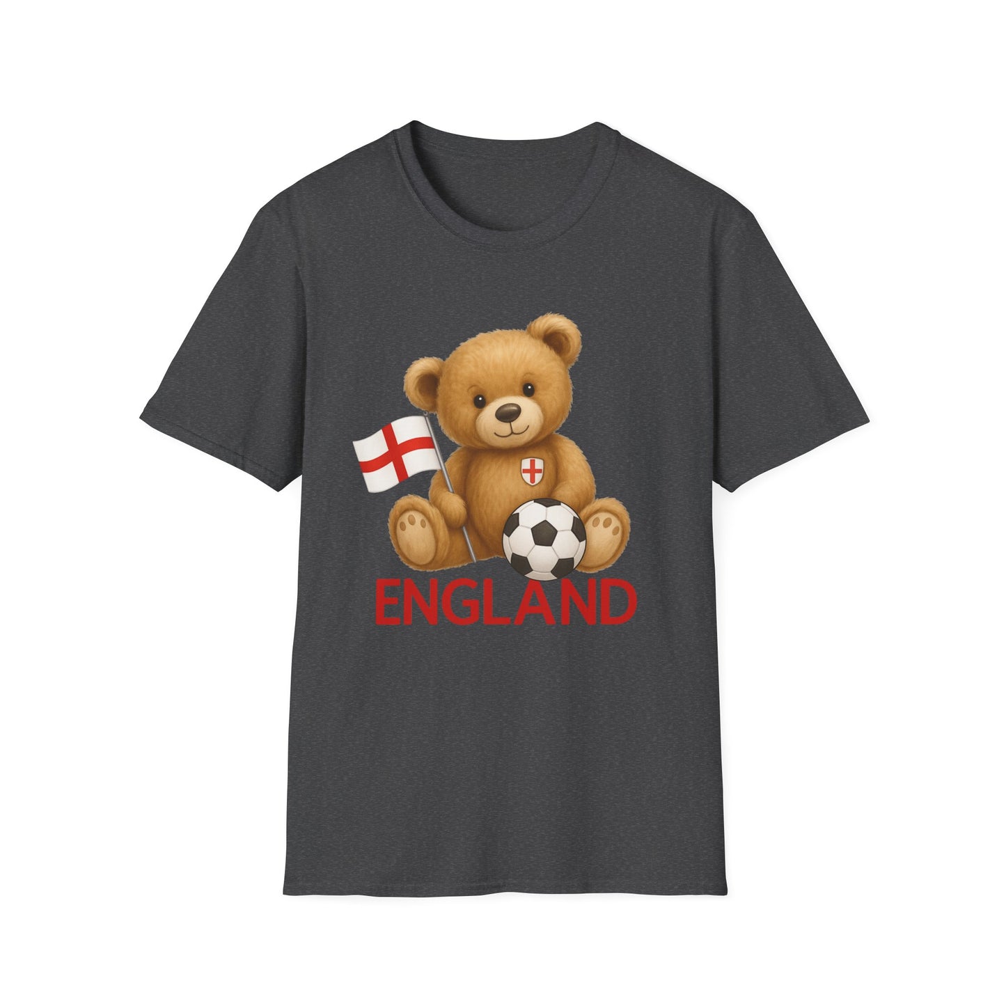 England Teddy Bear Soccer Fan T-Shirt
