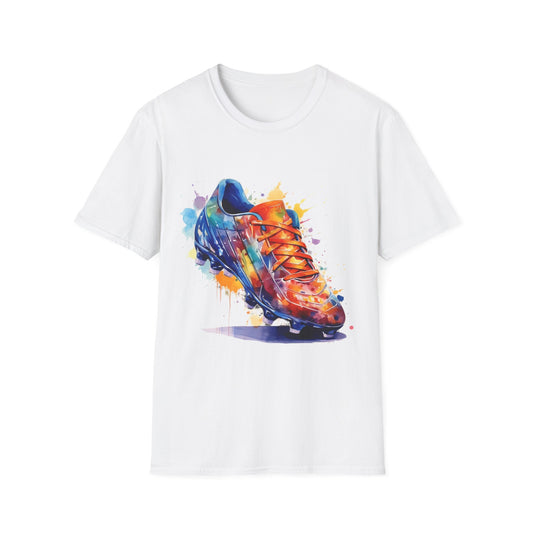 Colourful Soccer Football Boot, Unisex T-Shirt