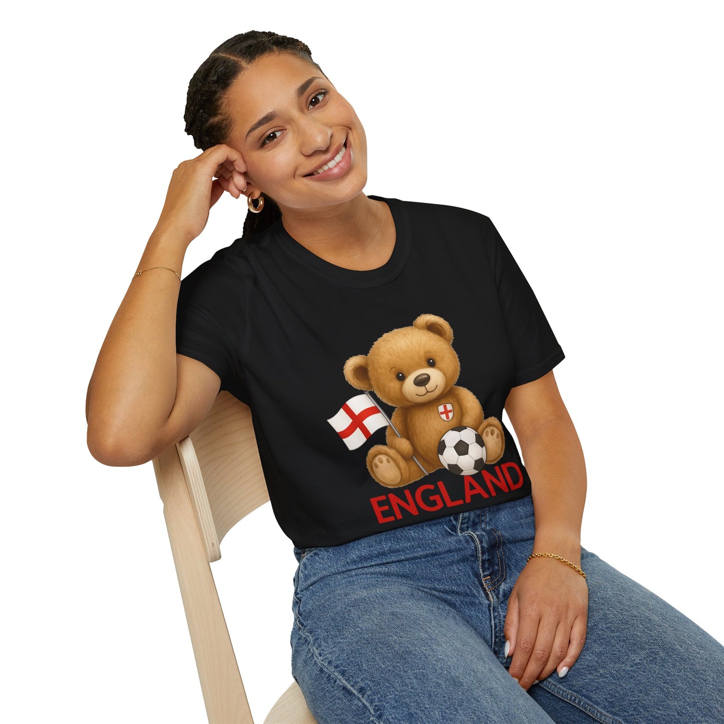 England Teddy Bear Soccer Fan T-Shirt