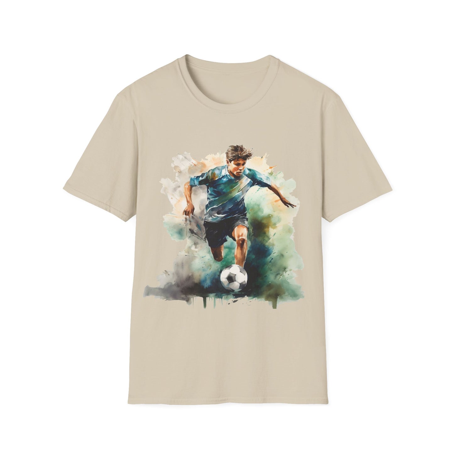Dynamic Soccer Player Unisex Softstyle T-Shirt