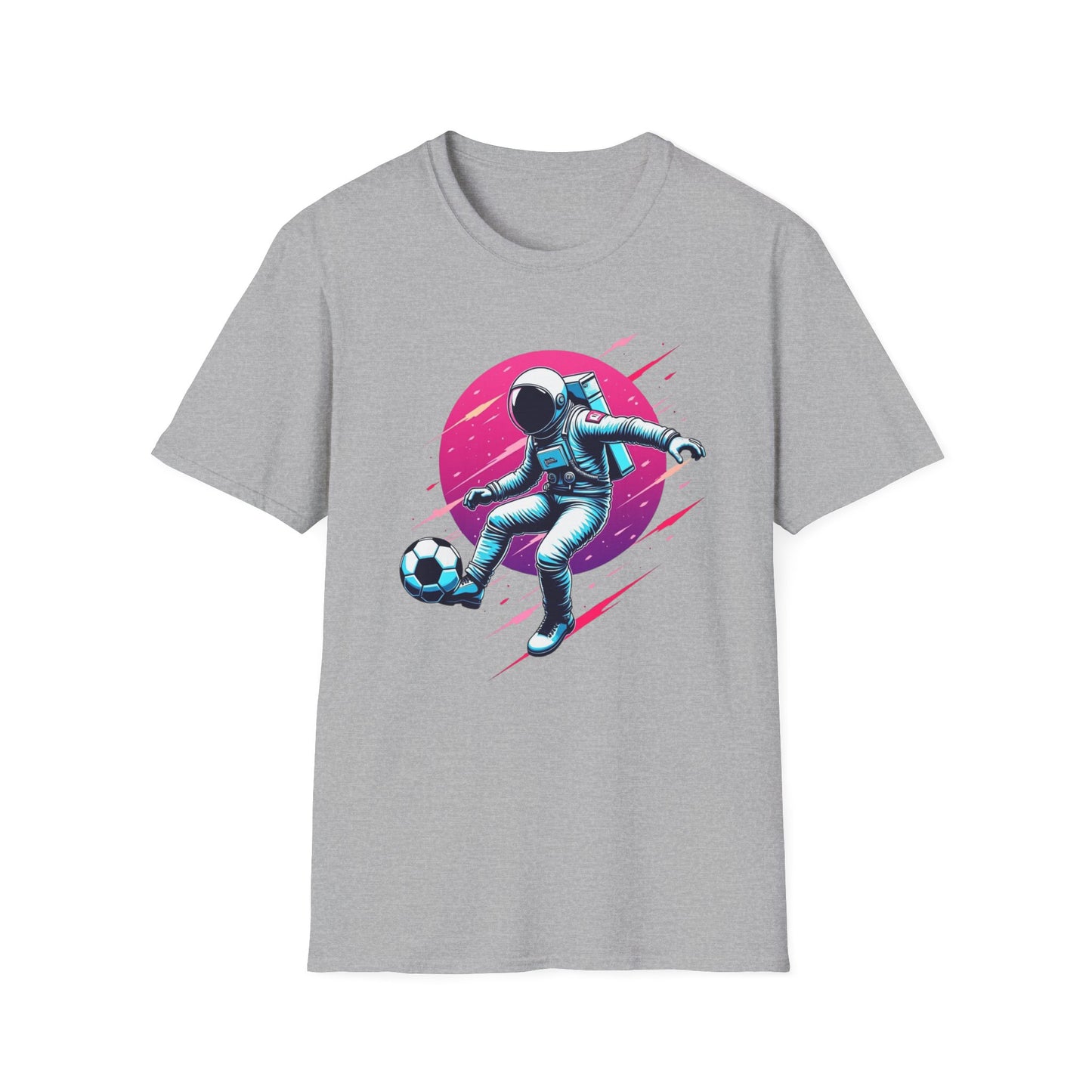 Astronaut Football Soccer Space Softstyle T-Shirt