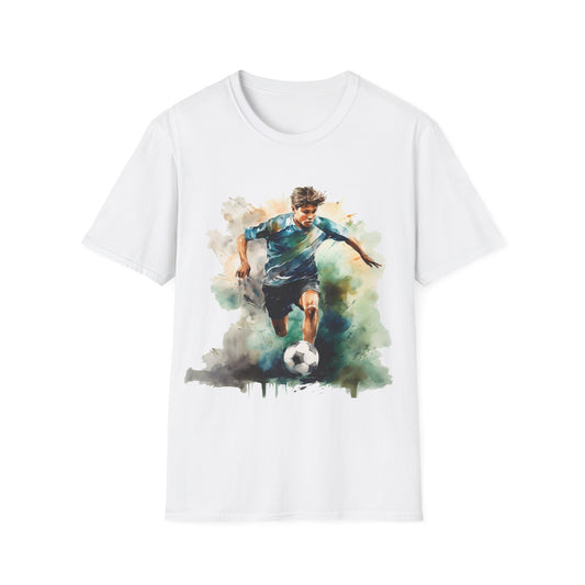 Dynamic Soccer Player Unisex Softstyle T-Shirt