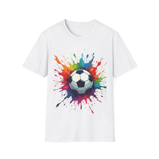 Colorful Soccer Splash Unisex T-Shirt