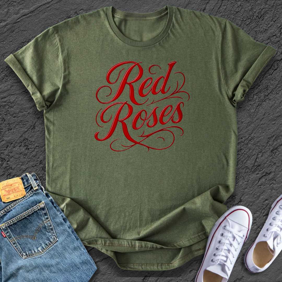 Red Roses Tee Floral Tee