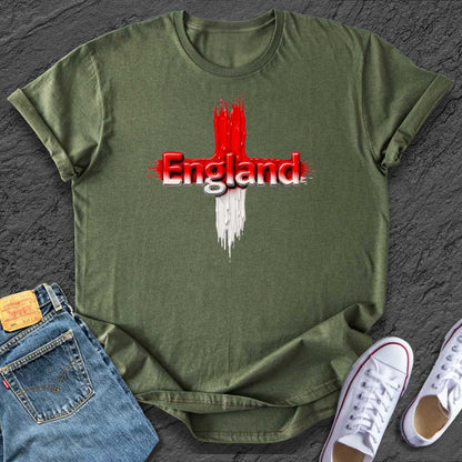 England Melted Flag Tee