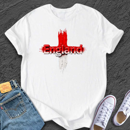 England Melted Flag Tee