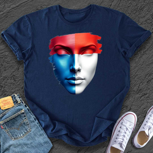 Red White & Blue Face Tee