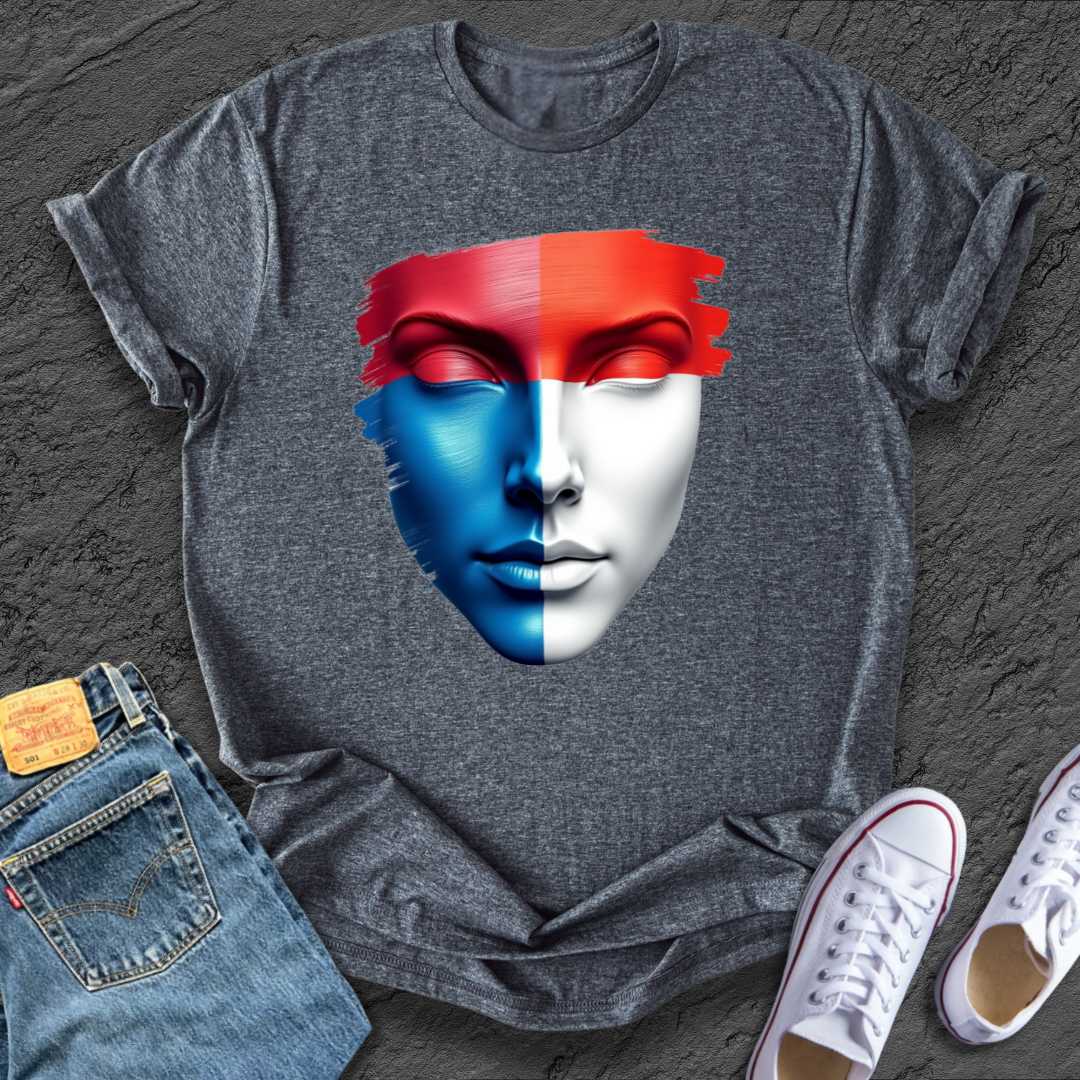 Red White & Blue Face Tee