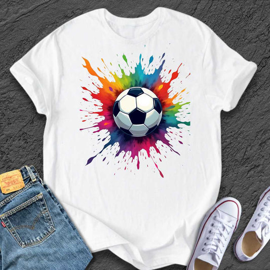 Colorful Football Splash Tee