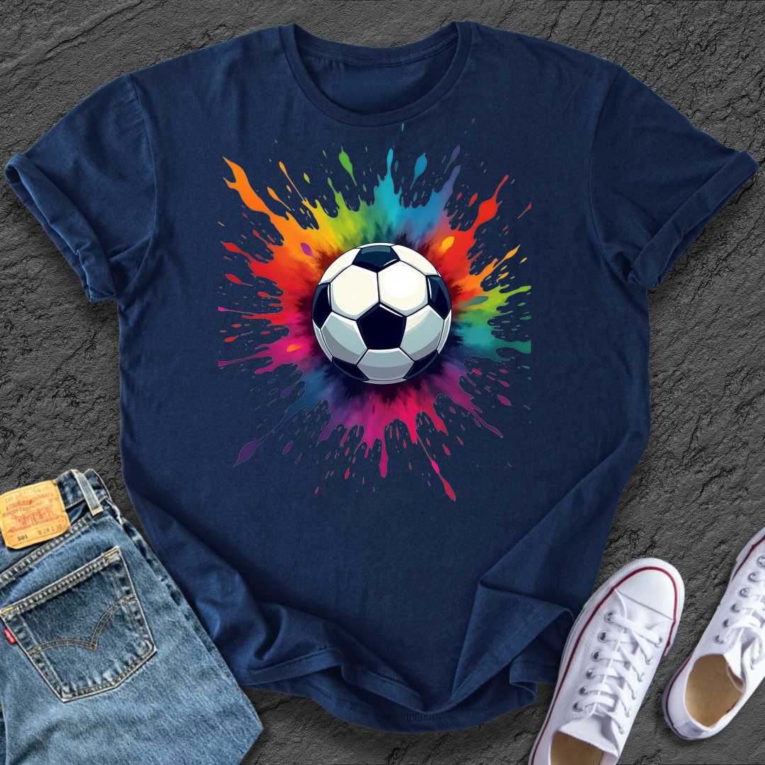 Colorful Football Splash Tee