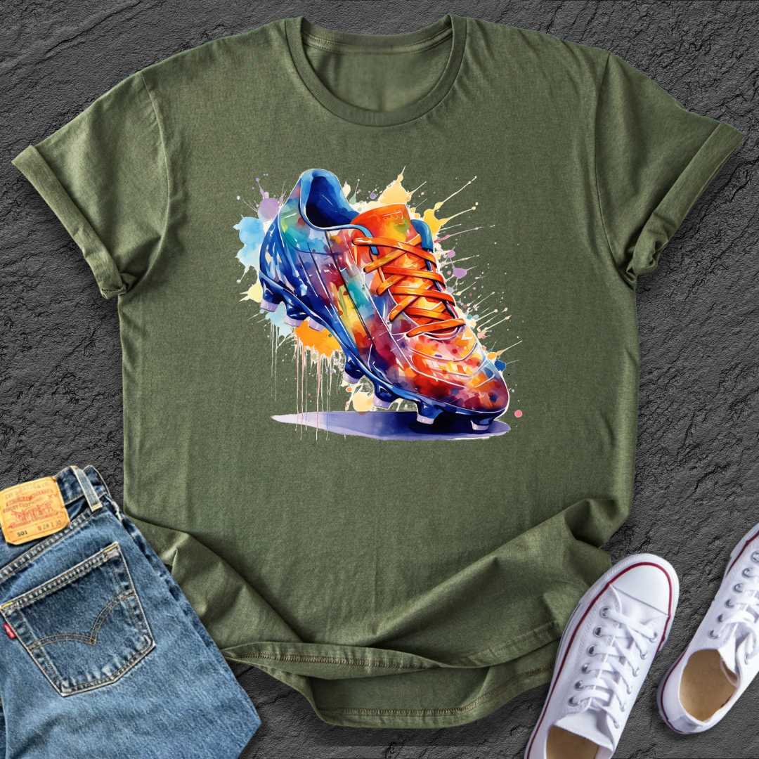Painted Football Boot Tee