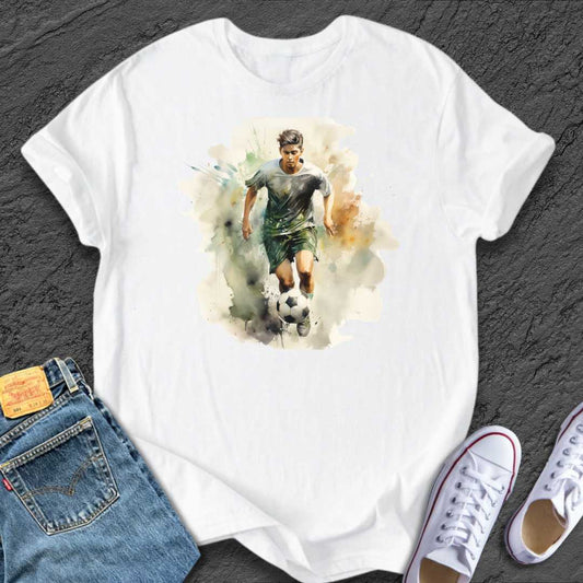Footy Watercolour Boy Tee