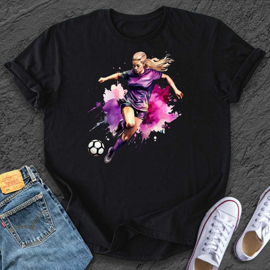 Purple Watercolour Footy Tee
