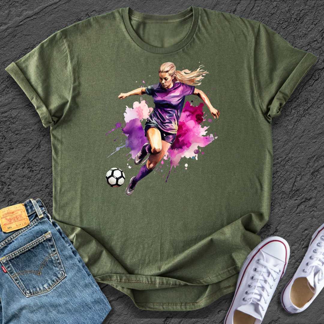Purple Watercolour Footy Tee