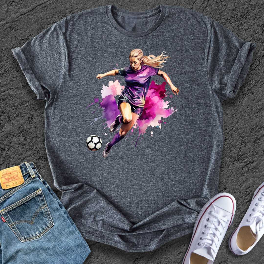 Purple Watercolour Footy Tee