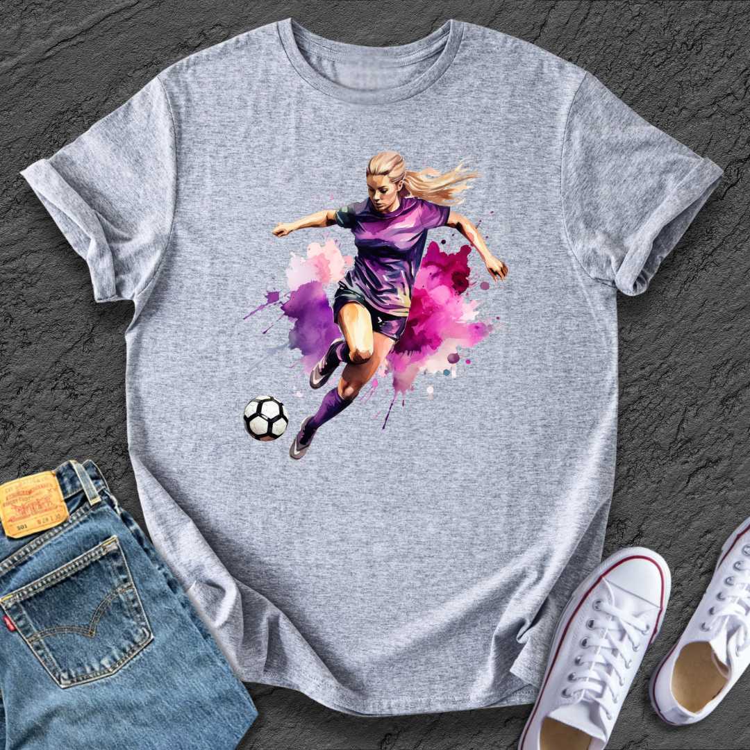 Purple Watercolour Footy Tee