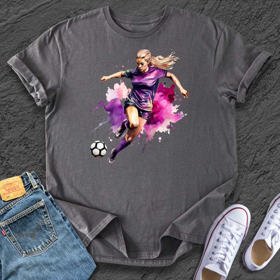 Purple Watercolour Footy Tee