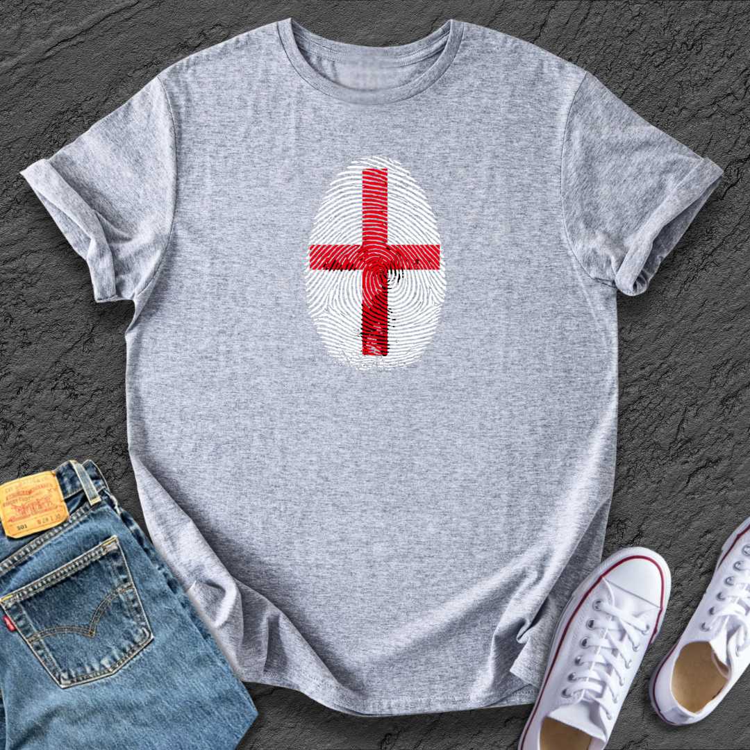 England Flag Fingerprint Tee