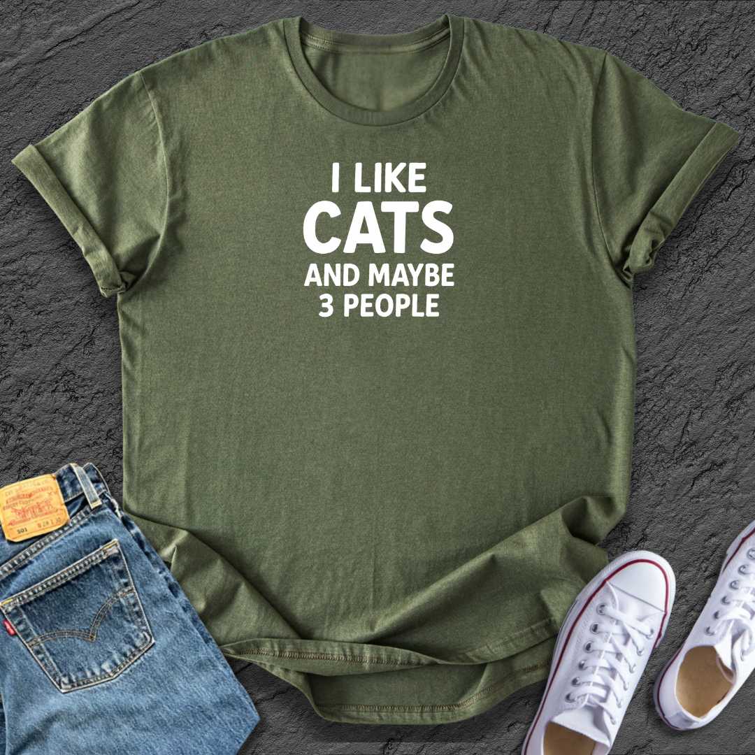 Funny I like Cats Tee