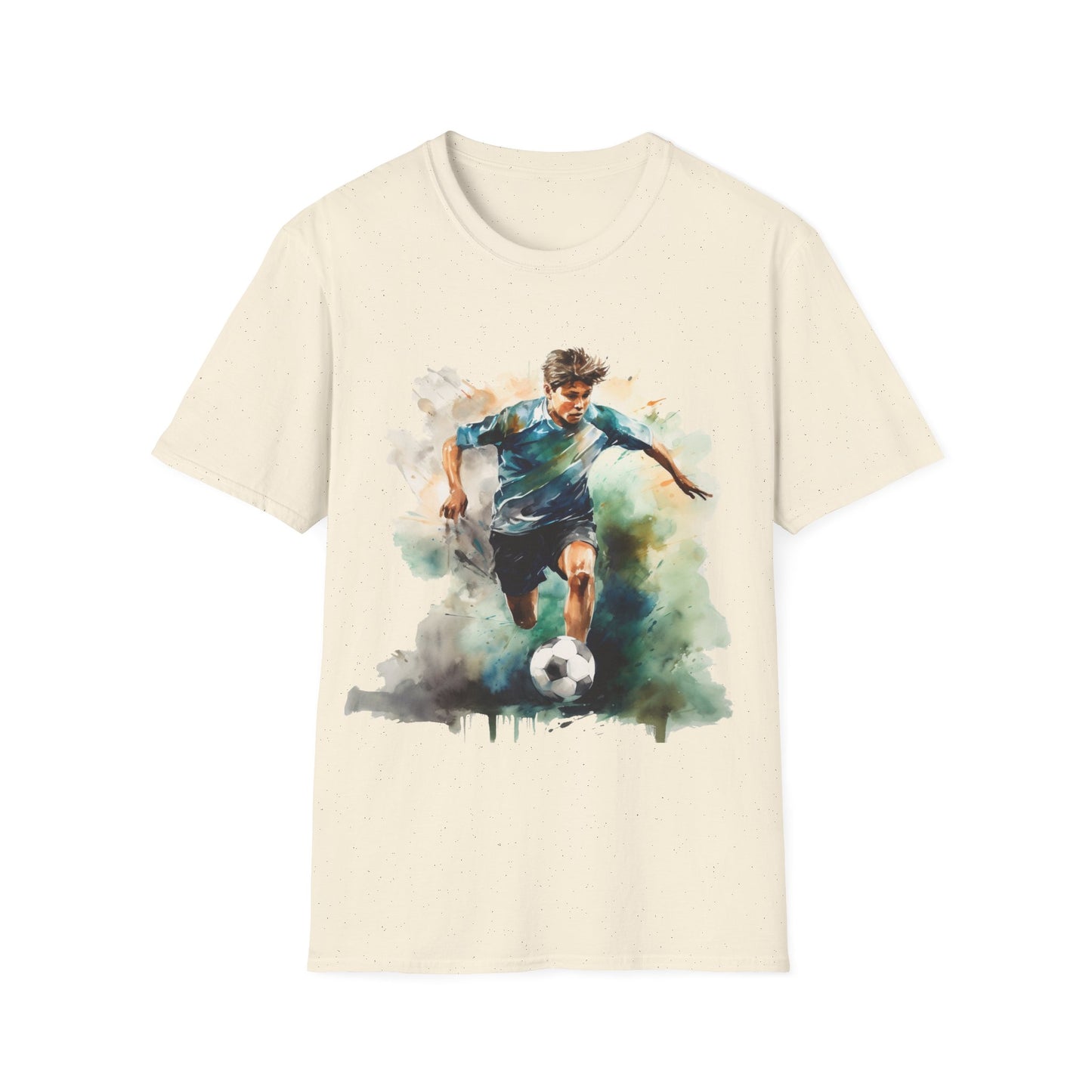 Dynamic Soccer Player Unisex Softstyle T-Shirt