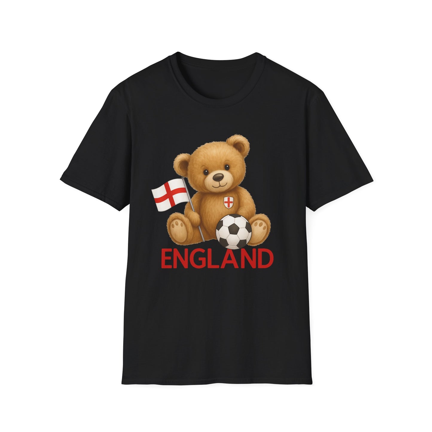 England Teddy Bear Soccer Fan T-Shirt