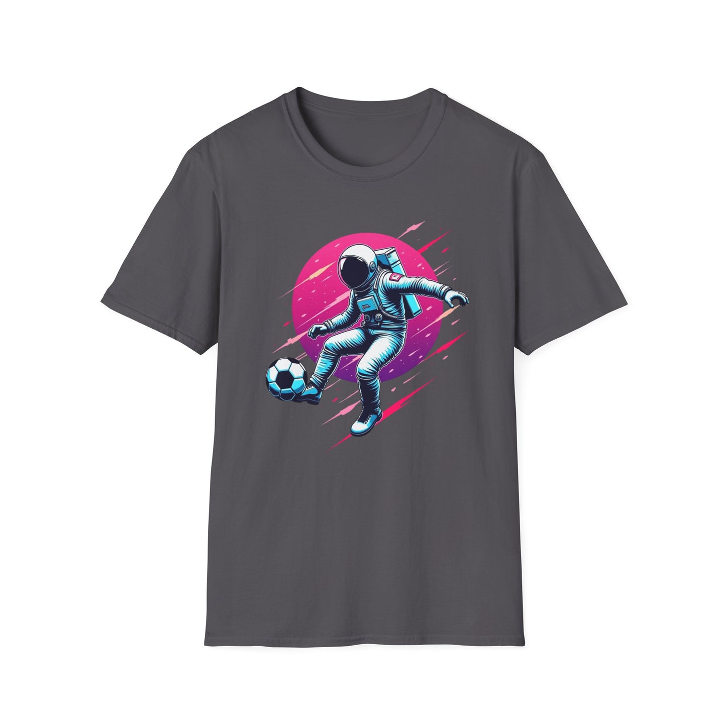 Astronaut Football Soccer Space Softstyle T-Shirt