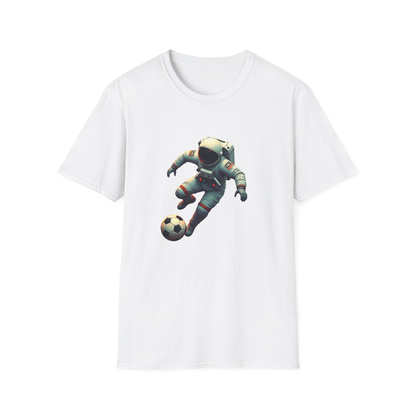 Astronaut Football Soccer Unisex Softstyle T-Shirt