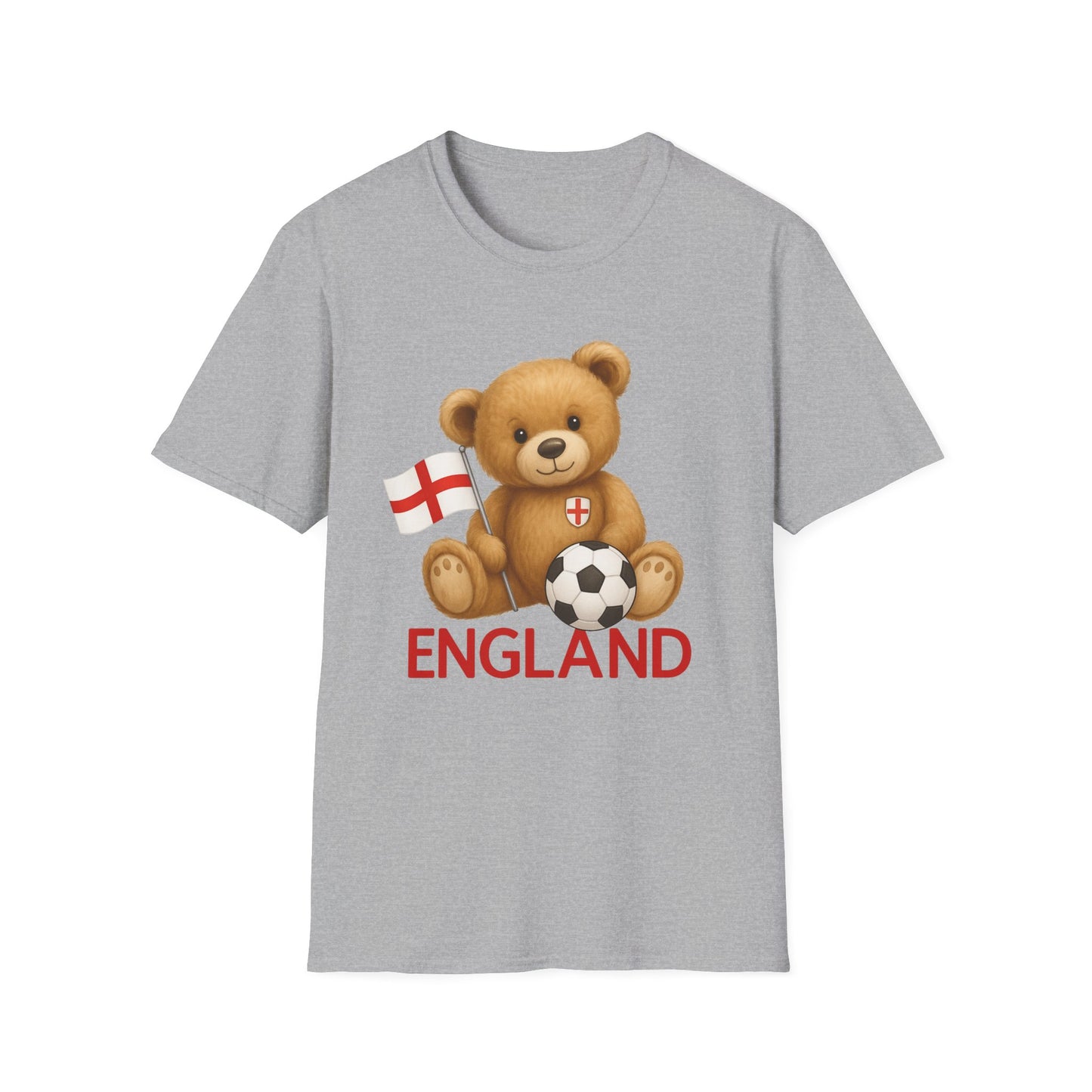 England Teddy Bear Soccer Fan T-Shirt