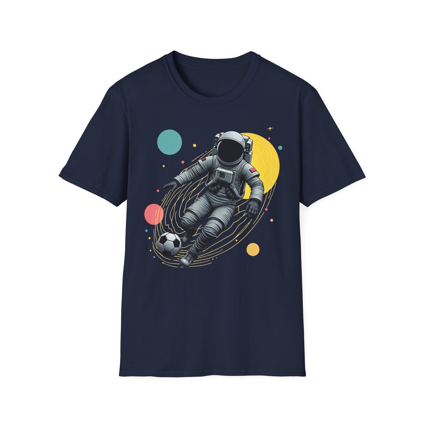 Astronaut Football Soccer Unisex Softstyle T-Shirt