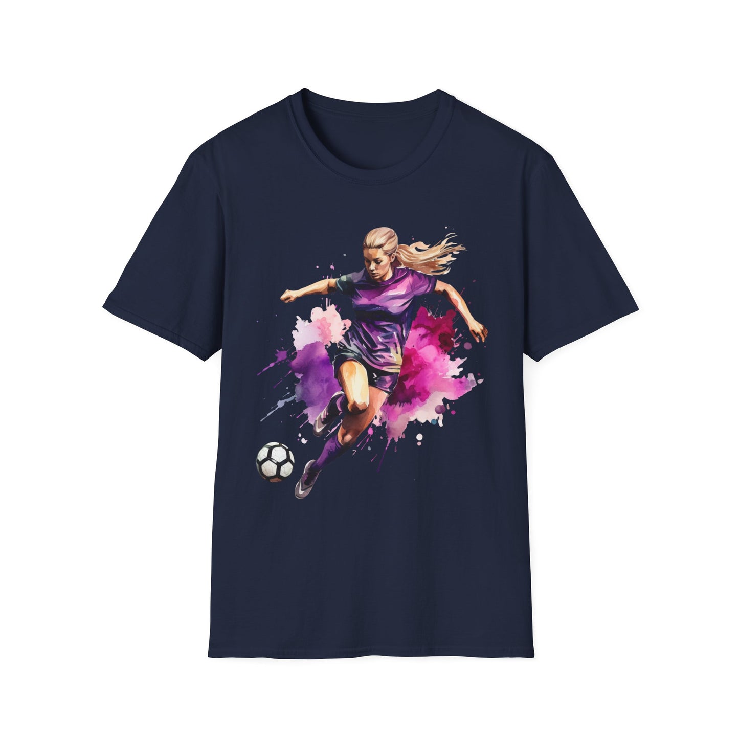 Dynamic Women's Football Soccer Graphic Tee