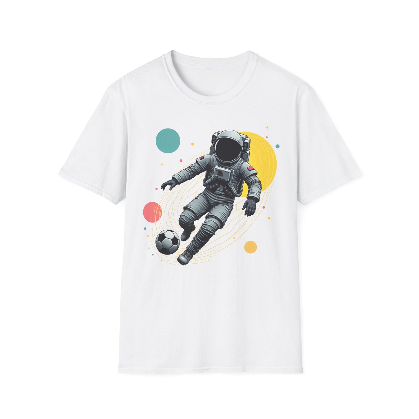 Astronaut Football Soccer Unisex Softstyle T-Shirt